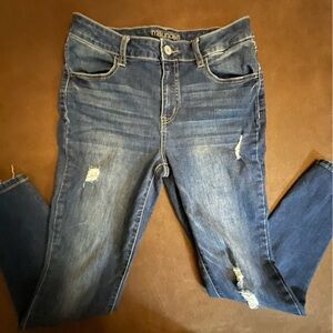 Maurices Distressed Blue Skinny Jeans